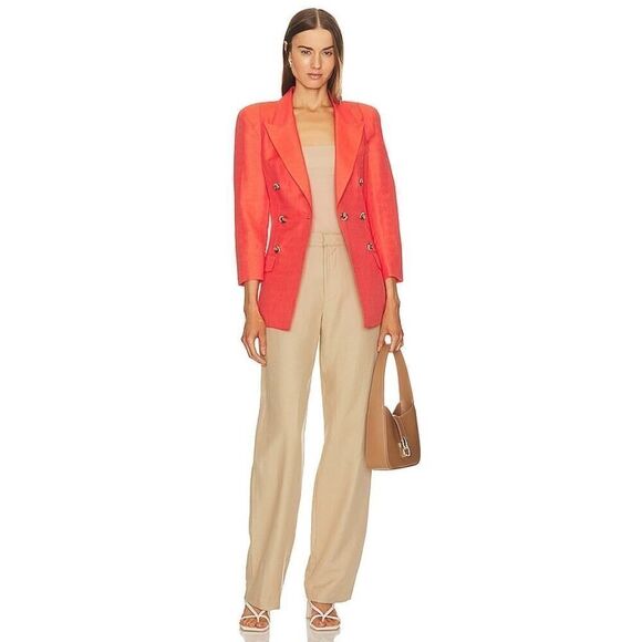 Smythe Cropped Slv Pagoda Blazer in Watermelon Small (US6) - Picture 7 of 11